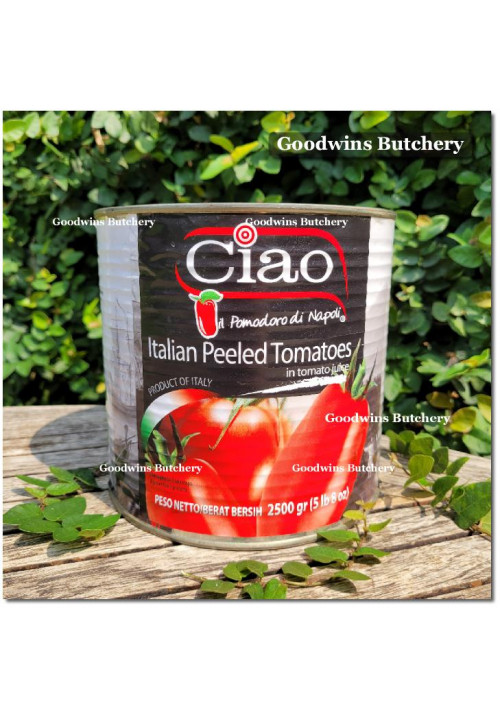 Sauce tomato Ciao Italy PEELED TOMATO tomat kupas 2500g